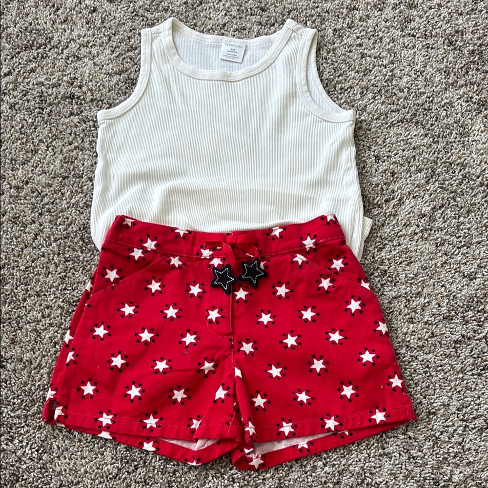 Vintage Gymboree Star Shorts and vintage Crewcuts tank